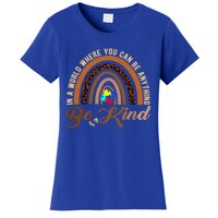 Be Kind Melanin Black History Month Rainbow Autism Leopard Gift Women's T-Shirt