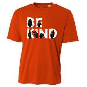 Be Kind Melanin Interpreter Sign Language African American Gift Cooling Performance Crew T-Shirt