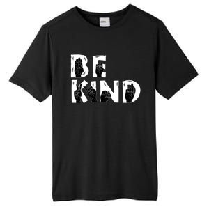 Be Kind Melanin Interpreter Sign Language African American Gift Tall Fusion ChromaSoft Performance T-Shirt