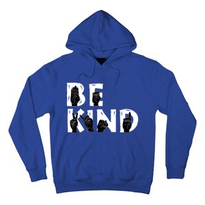 Be Kind Melanin Interpreter Sign Language African American Gift Hoodie