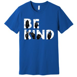 Be Kind Melanin Interpreter Sign Language African American Gift Premium T-Shirt