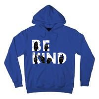 Be Kind Melanin Interpreter Sign Language African American Gift Tall Hoodie