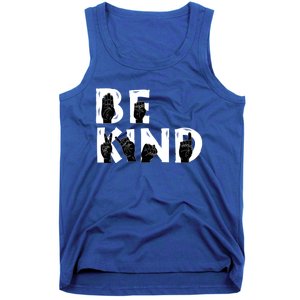 Be Kind Melanin Interpreter Sign Language African American Gift Tank Top