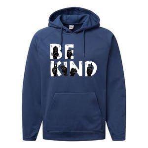 Be Kind Melanin Interpreter Sign Language African American Gift Performance Fleece Hoodie