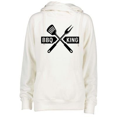 Bbq King Memorial Day Grilling Meat Smoking Gift Womens Funnel Neck Pullover Hood