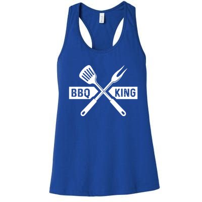 Bbq King Memorial Day Grilling Meat Smoking Gift Women's Racerback Tank