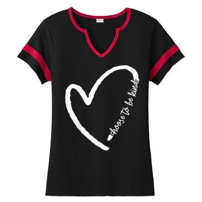 Be Kind Motivational Kindness Inspirational Encouragement Ladies Halftime Notch Neck Tee