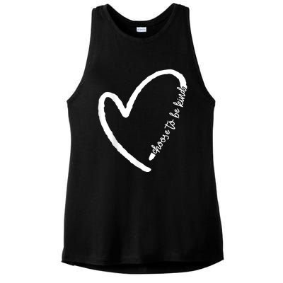 Be Kind Motivational Kindness Inspirational Encouragement Ladies PosiCharge Tri-Blend Wicking Tank