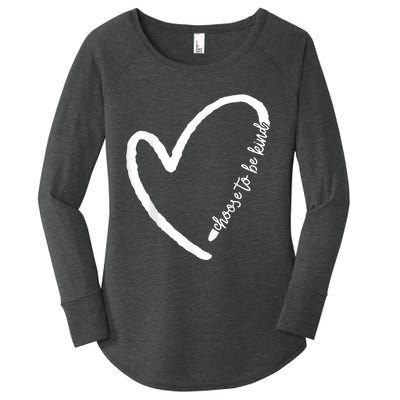 Be Kind Motivational Kindness Inspirational Encouragement Women's Perfect Tri Tunic Long Sleeve Shirt