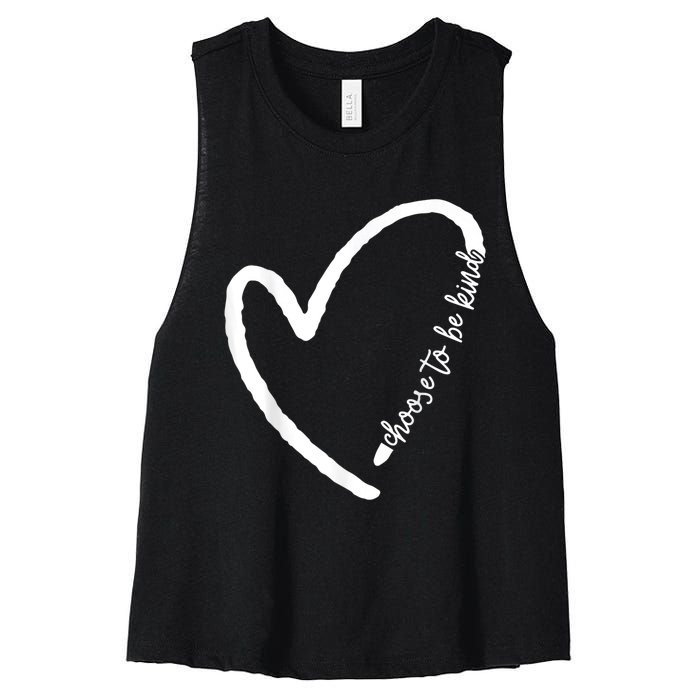 Be Kind Motivational Kindness Inspirational Encouragement Women's Racerback Cropped Tank