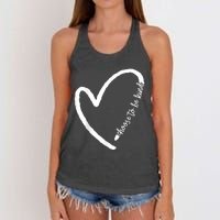 Be Kind Motivational Kindness Inspirational Encouragement Women's Knotted Racerback Tank