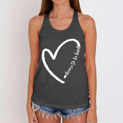 Be Kind Motivational Kindness Inspirational Encouragement Women's Knotted Racerback Tank