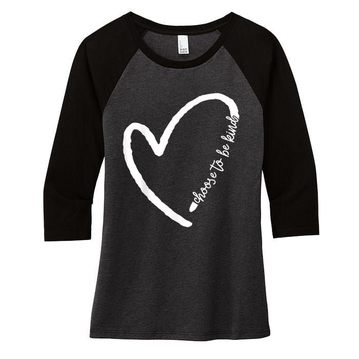 Be Kind Motivational Kindness Inspirational Encouragement Women's Tri-Blend 3/4-Sleeve Raglan Shirt