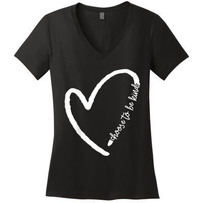 Be Kind Motivational Kindness Inspirational Encouragement Women's V-Neck T-Shirt