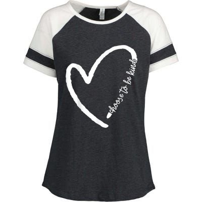 Be Kind Motivational Kindness Inspirational Encouragement Enza Ladies Jersey Colorblock Tee