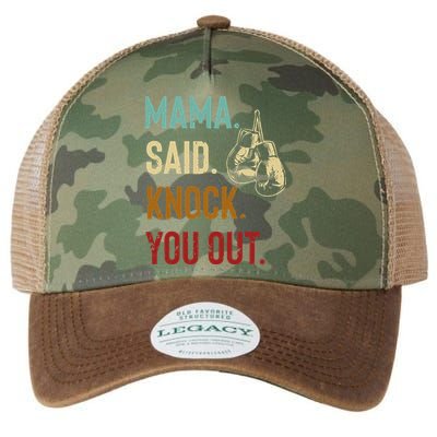 Boxing Kickboxing Mama Said Knock You Out Legacy Tie Dye Trucker Hat