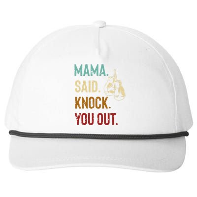 Boxing Kickboxing Mama Said Knock You Out Snapback Five-Panel Rope Hat