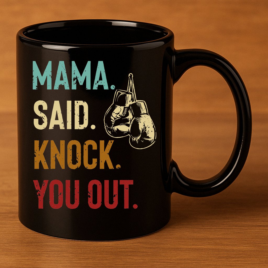 Boxing Kickboxing Mama Said Knock You Out 11oz C Handle Ceramic Mug