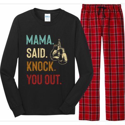 Boxing Kickboxing Mama Said Knock You Out Long Sleeve Pajama Set