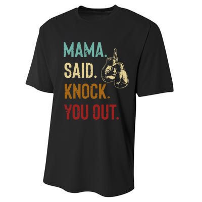 Boxing Kickboxing Mama Said Knock You Out Performance Sprint T-Shirt