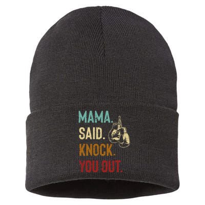 Boxing Kickboxing Mama Said Knock You Out Sustainable Knit Beanie