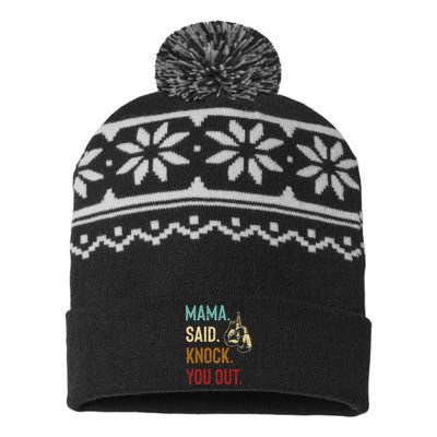 Boxing Kickboxing Mama Said Knock You Out USA-Made Snowflake Beanie