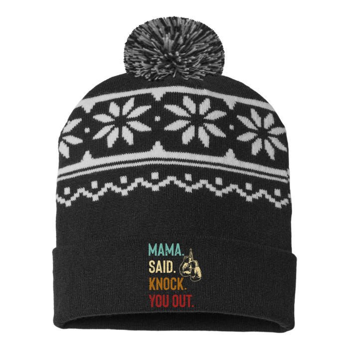 Boxing Kickboxing Mama Said Knock You Out USA-Made Snowflake Beanie