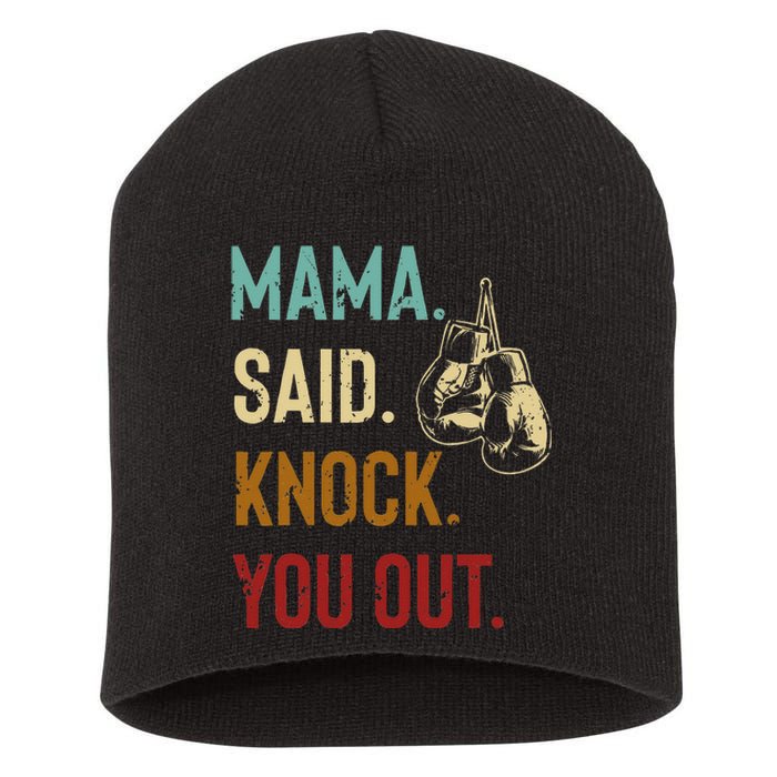 Boxing Kickboxing Mama Said Knock You Out Short Acrylic Beanie