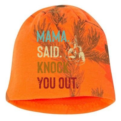 Boxing Kickboxing Mama Said Knock You Out Kati - Camo Knit Beanie