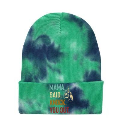 Boxing Kickboxing Mama Said Knock You Out Tie Dye 12in Knit Beanie