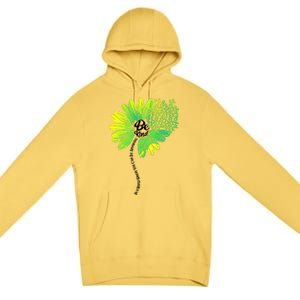 Be Kind Mental Health Awareness Flower Premium Pullover Hoodie