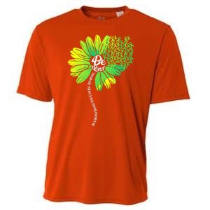 Be Kind Mental Health Awareness Flower Cooling Performance Crew T-Shirt