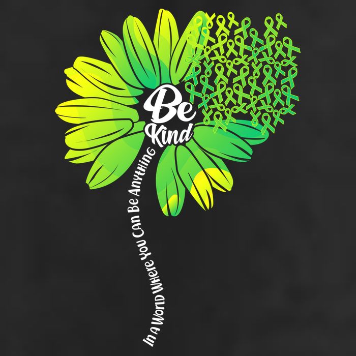 Be Kind Mental Health Awareness Flower 7 Panel Mesh Trucker Snapback Hat