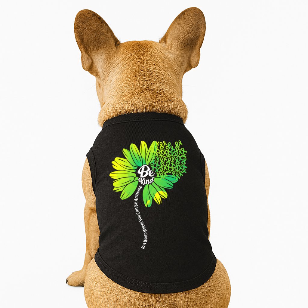 Be Kind Mental Health Awareness Flower Doggie Tank