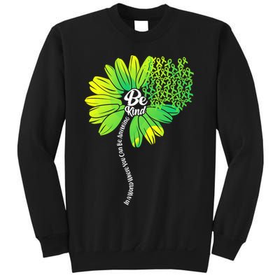 Be Kind Mental Health Awareness Flower Sweatshirt