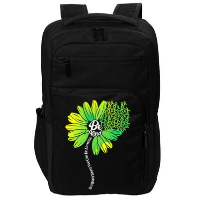 Be Kind Mental Health Awareness Flower Impact Tech Backpack