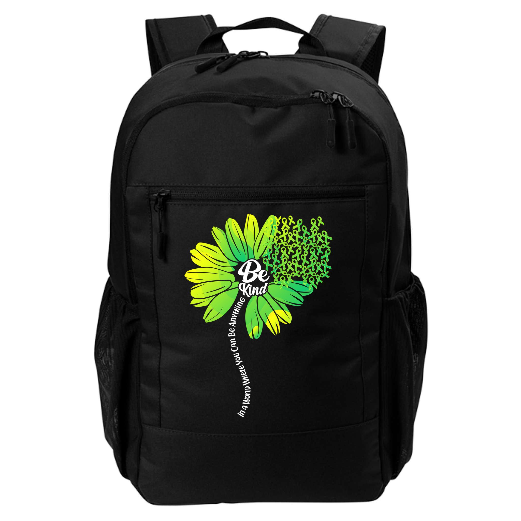 Be Kind Mental Health Awareness Flower Backpack