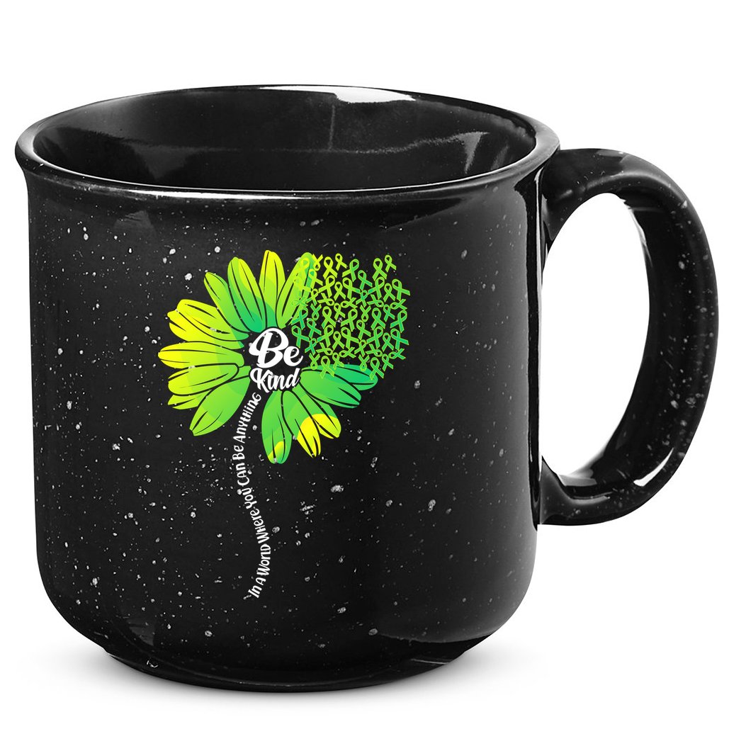 Be Kind Mental Health Awareness Flower 15oz Campfire Ceramic Mug