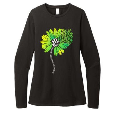 Be Kind Mental Health Awareness Flower Womens CVC Long Sleeve Shirt