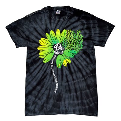 Be Kind Mental Health Awareness Flower Tie-Dye T-Shirt
