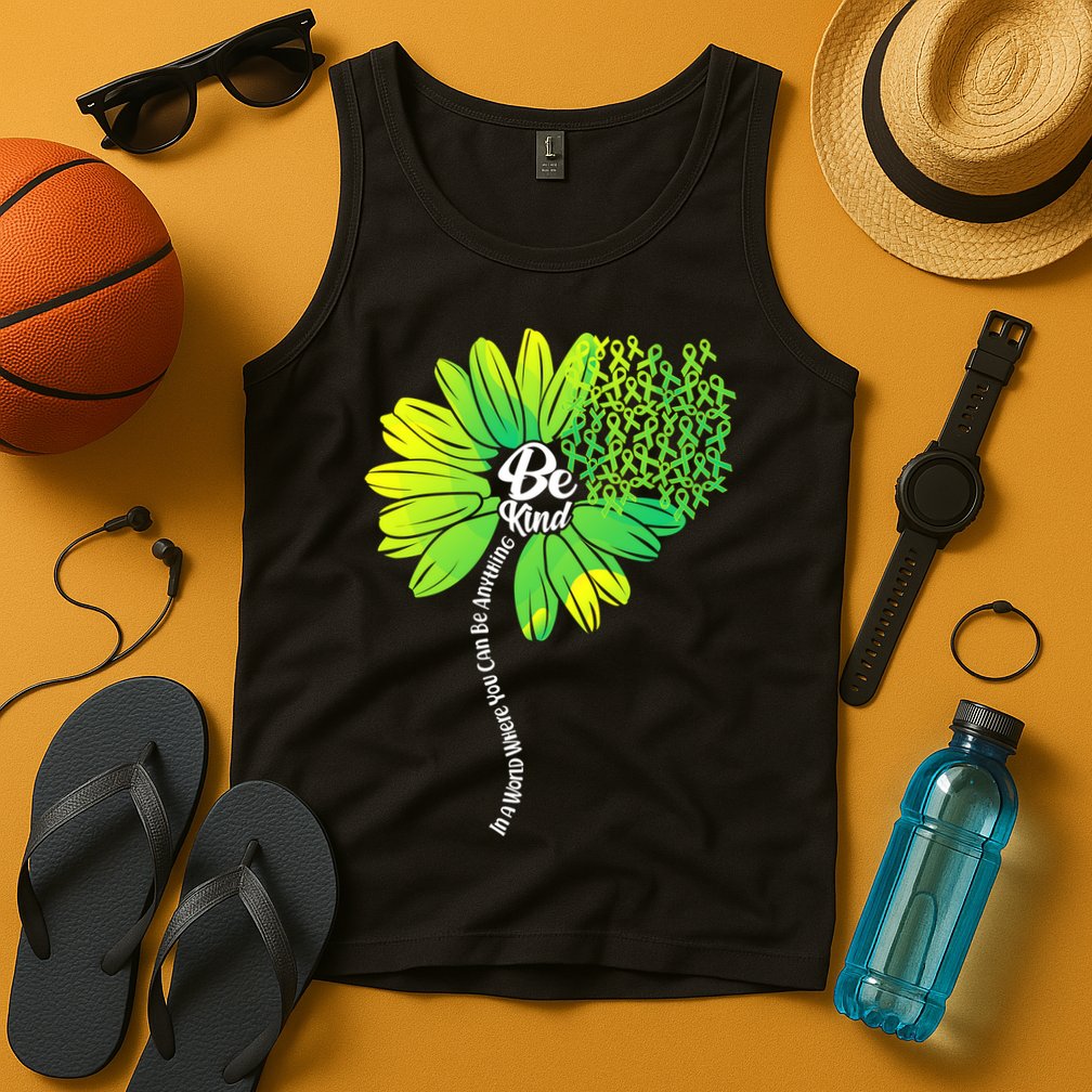 Be Kind Mental Health Awareness Flower Tank Top