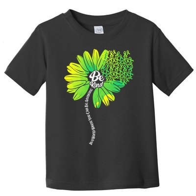 Be Kind Mental Health Awareness Flower Toddler T-Shirt