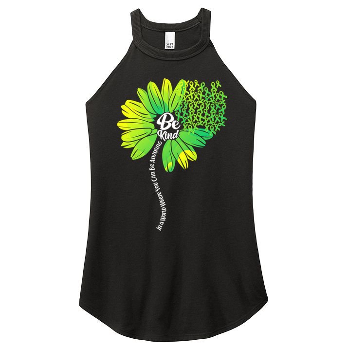 Be Kind Mental Health Awareness Flower Women's Perfect Tri Rocker Tank