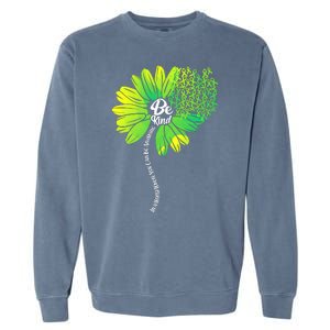 Be Kind Mental Health Awareness Flower Garment-Dyed Sweatshirt