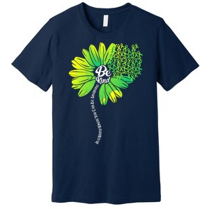 Be Kind Mental Health Awareness Flower Premium T-Shirt