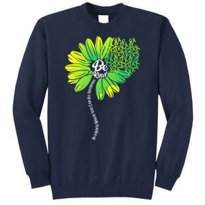 Be Kind Mental Health Awareness Flower Tall Sweatshirt