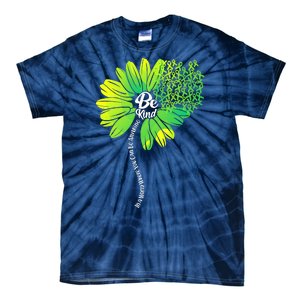 Be Kind Mental Health Awareness Flower Tie-Dye T-Shirt