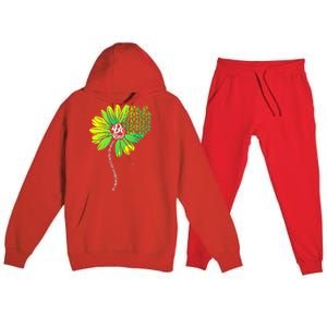 Be Kind Mental Health Awareness Flower Premium Hooded Sweatsuit Set