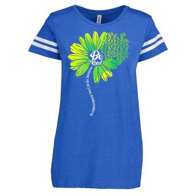 Be Kind Mental Health Awareness Flower Enza Ladies Jersey Football T-Shirt