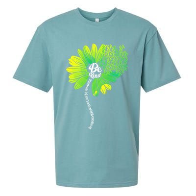 Be Kind Mental Health Awareness Flower Sueded Cloud Jersey T-Shirt